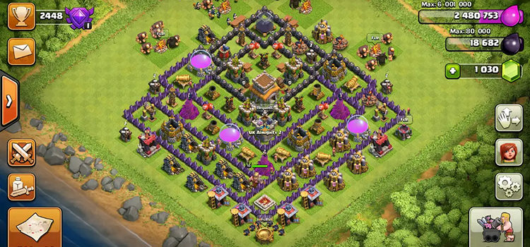 Clash of Clans game map