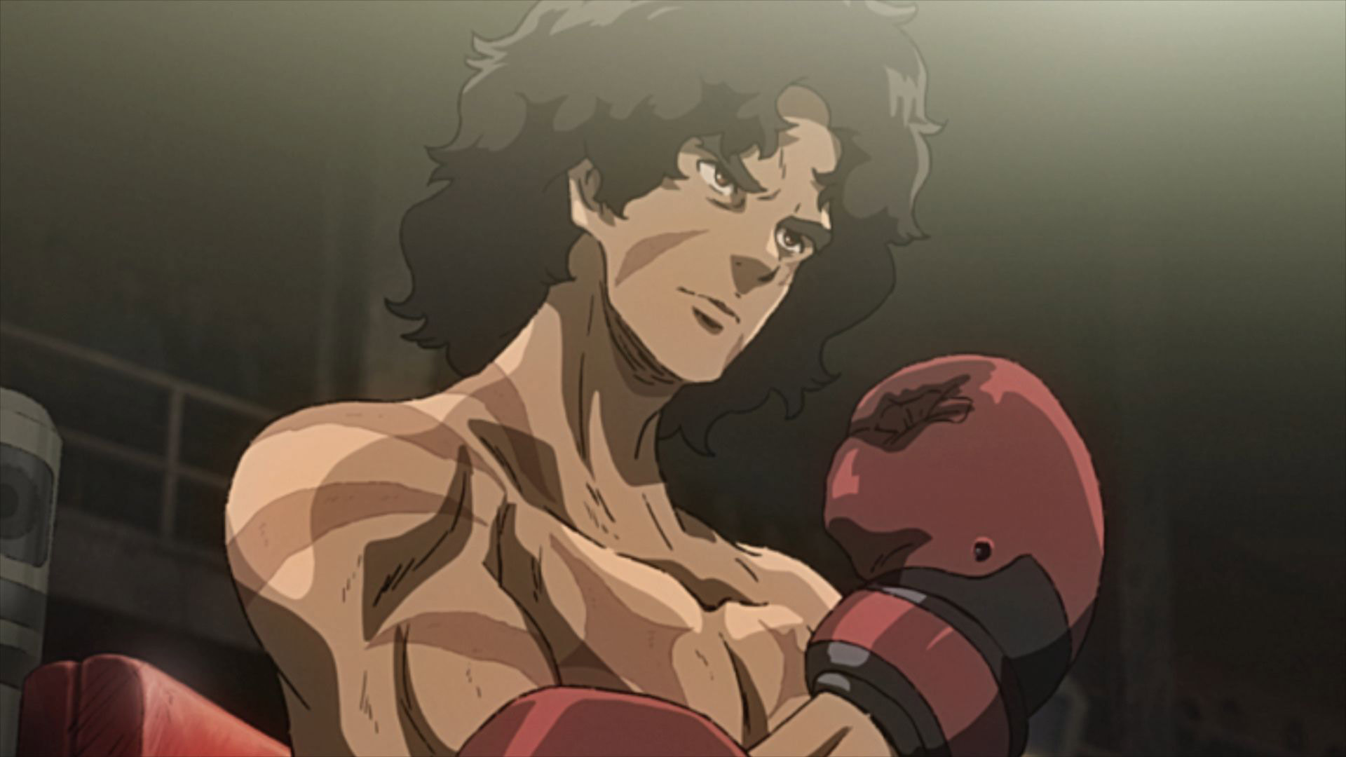 Gearless character Joe in the megalomaniac boxing anime