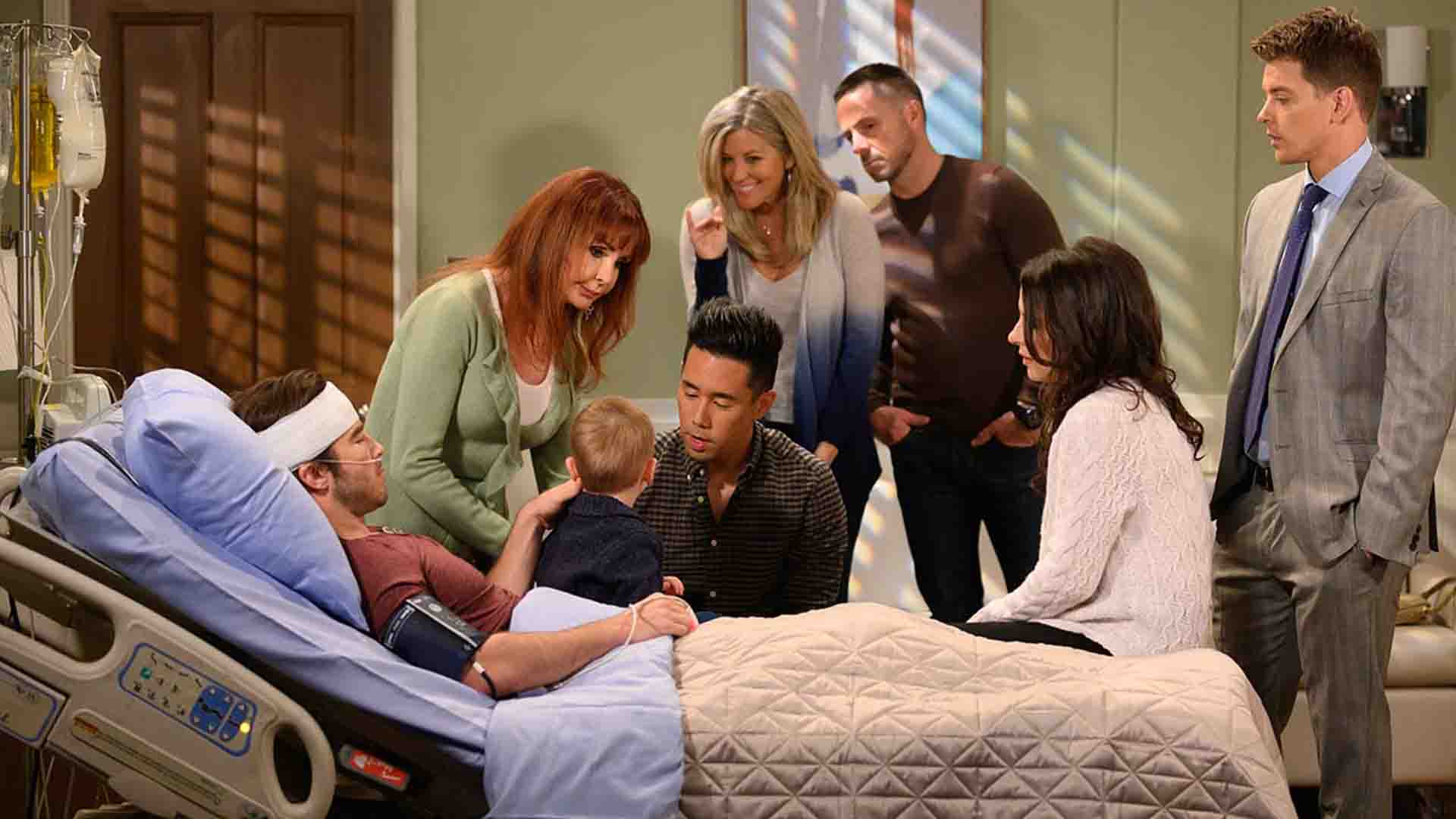 General Hospital characters visiting a patient