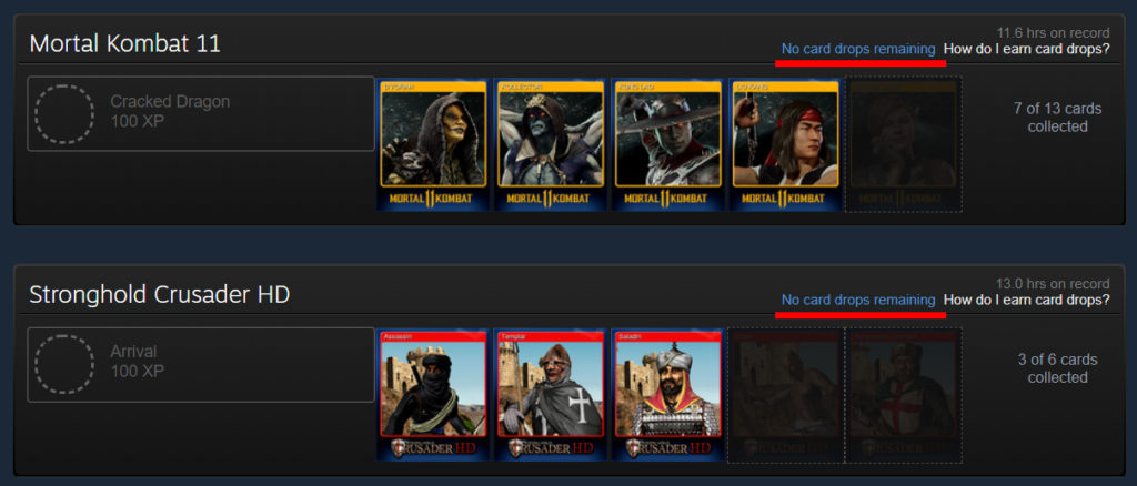 Increase the level of Steam - Cards