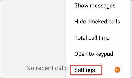 Settings in the Samsung app