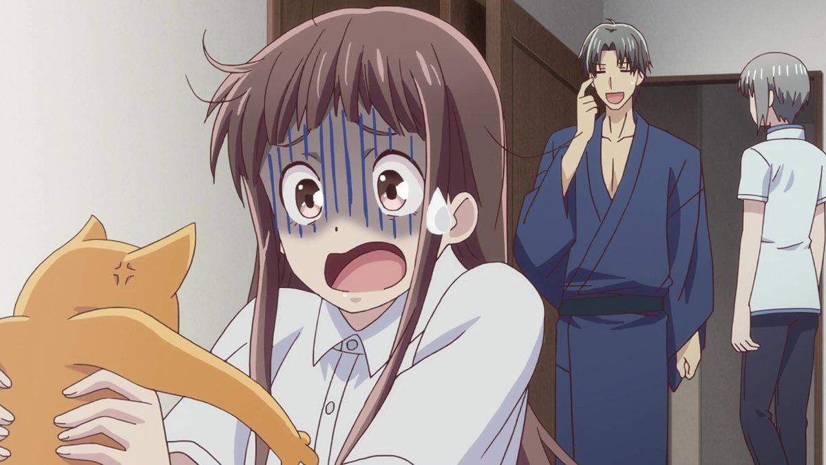 Tohru, Yuki and Q in the fruit basket anime