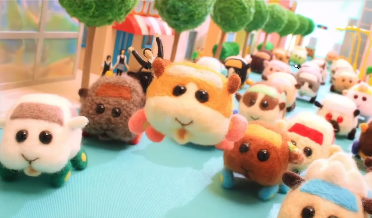 Wheeled guinea pigs in the Molkar Pooi anime