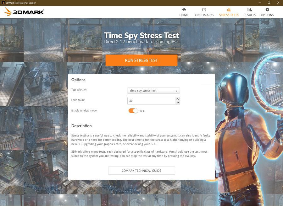 3DMark Stress Test Test the system stability in functionality