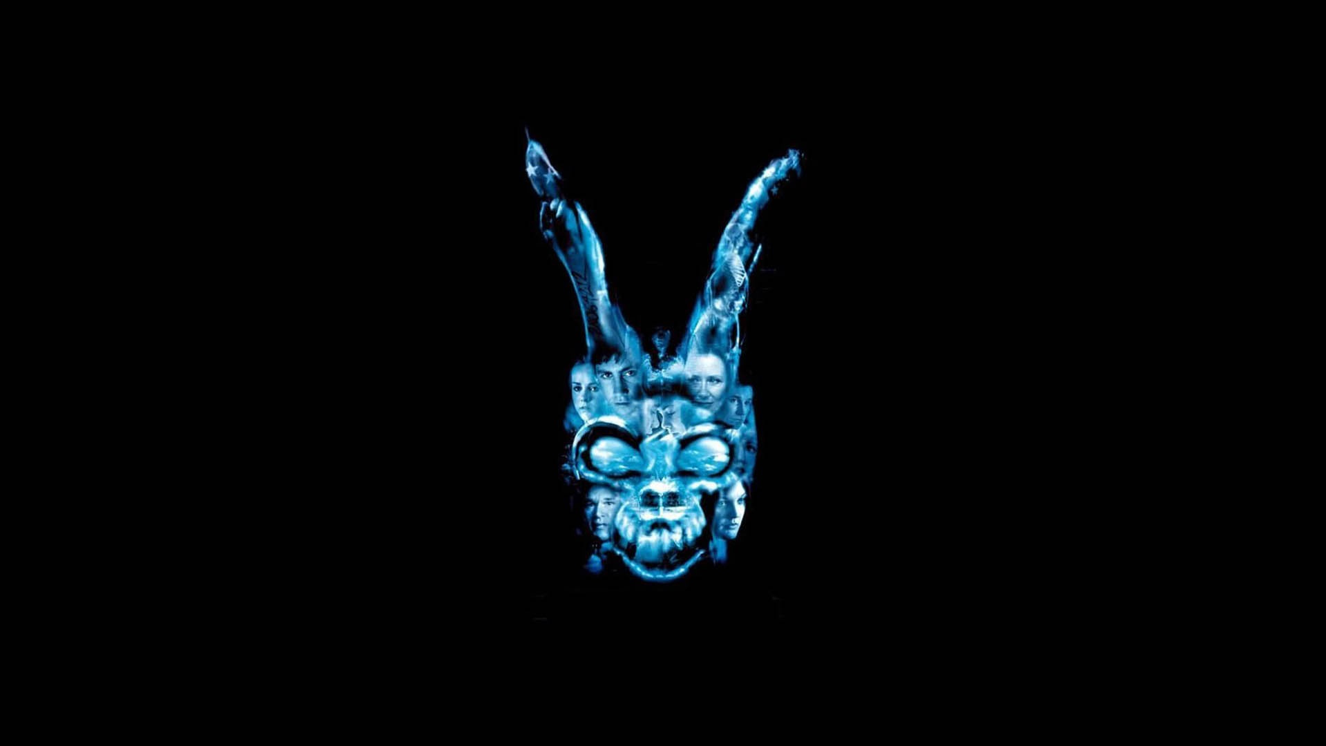 A combination of the villainous character of Donnie Darko and other characters in the cover of this film