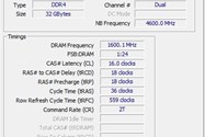 Current frequency and memory scheduling in CPU-Z