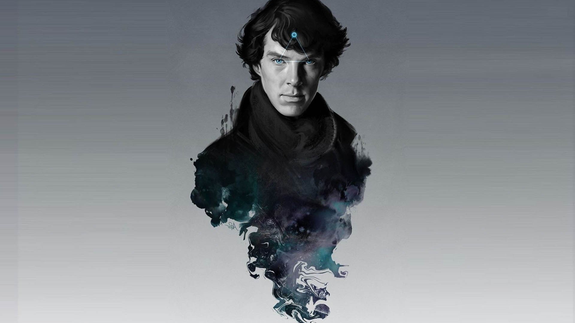 Fan art of Sherlock Holmes character in Sherlock series