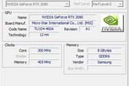 Graphics card information in CPU-Z