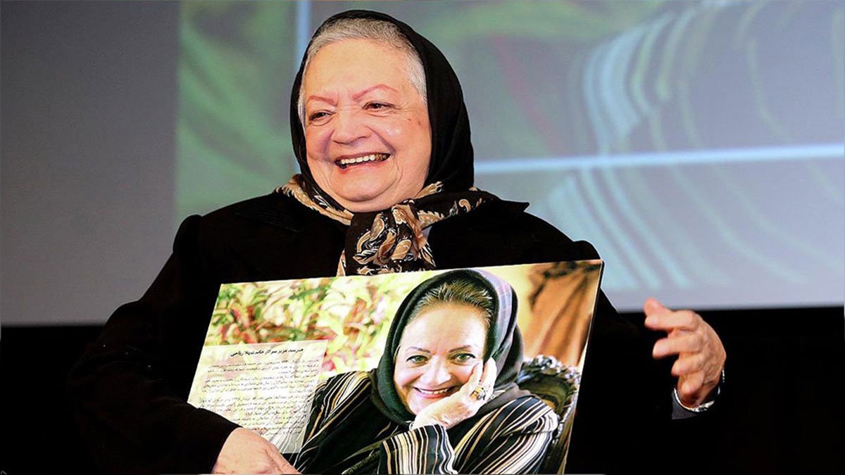 Shahla Riahi, the first female director in the history of Iranian cinema, at her commemoration ceremony