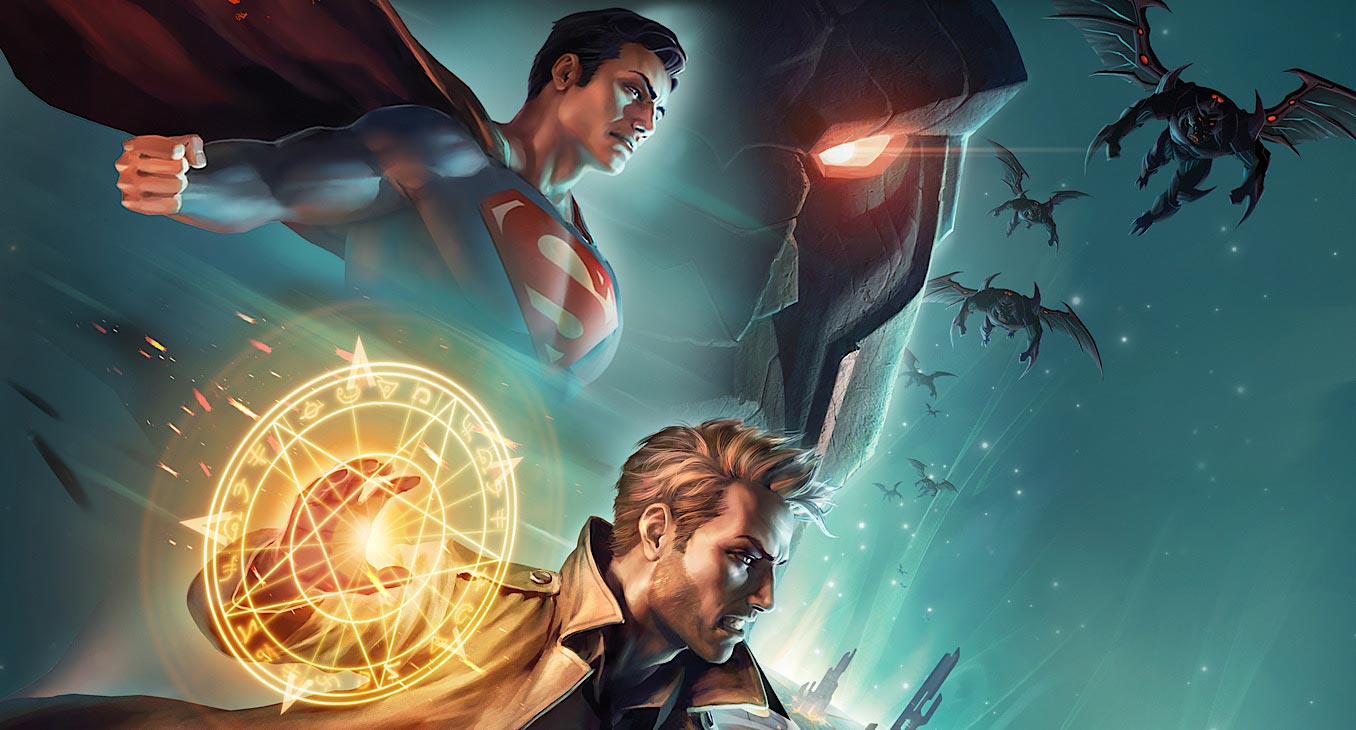 Superman and Constantine in the battle of the apocalypse
