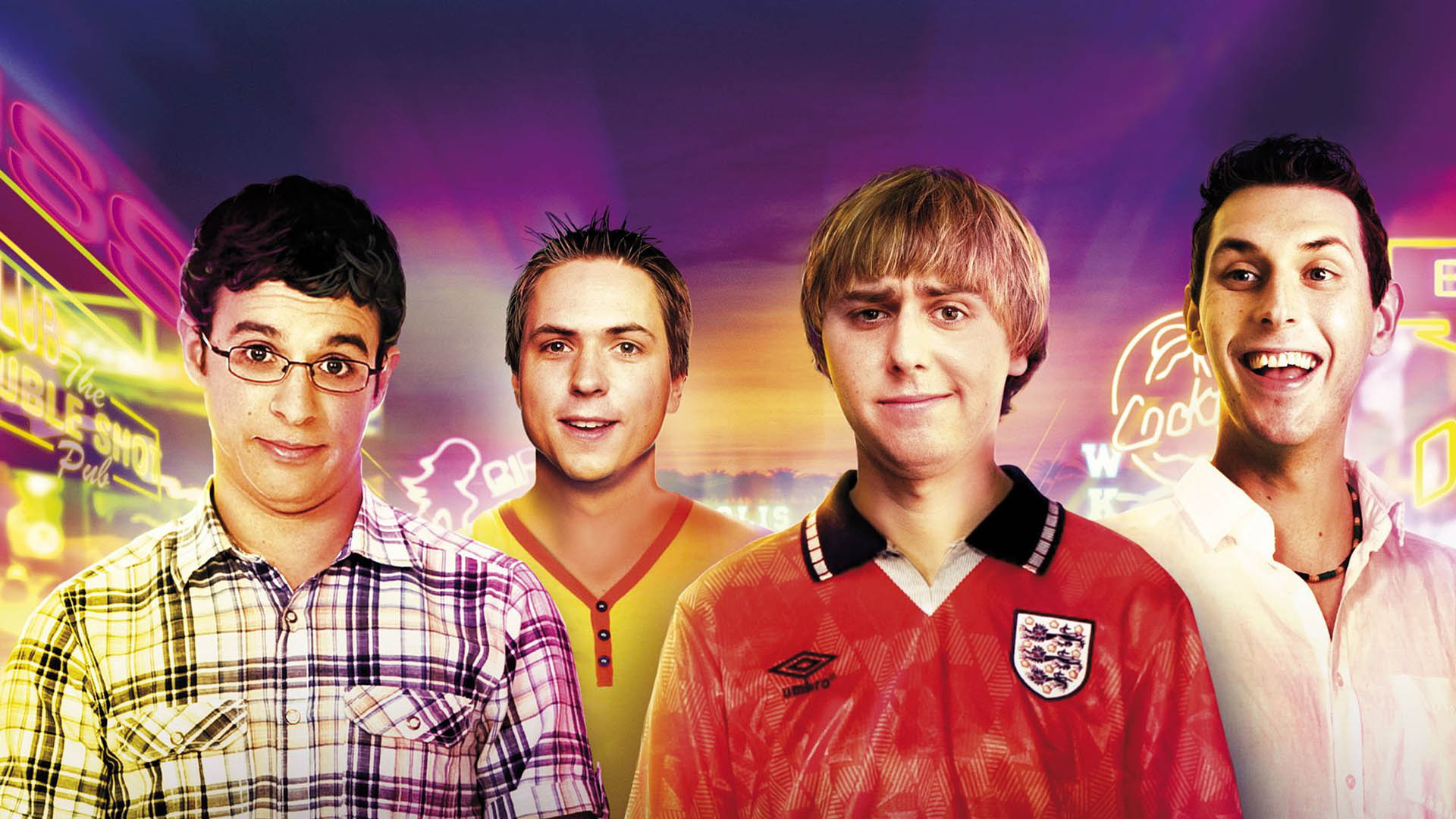 The Inbetweeners movie cover with the presence of its main characters