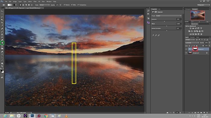 Change the exposure of the layer mask