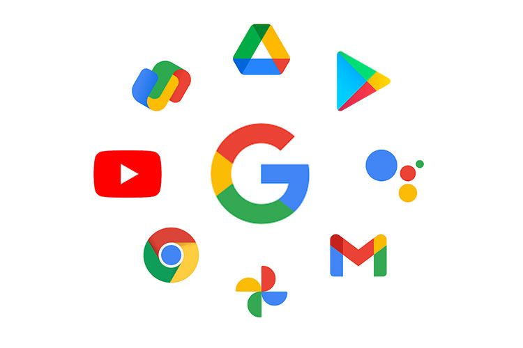 Logo of some Google services and applications