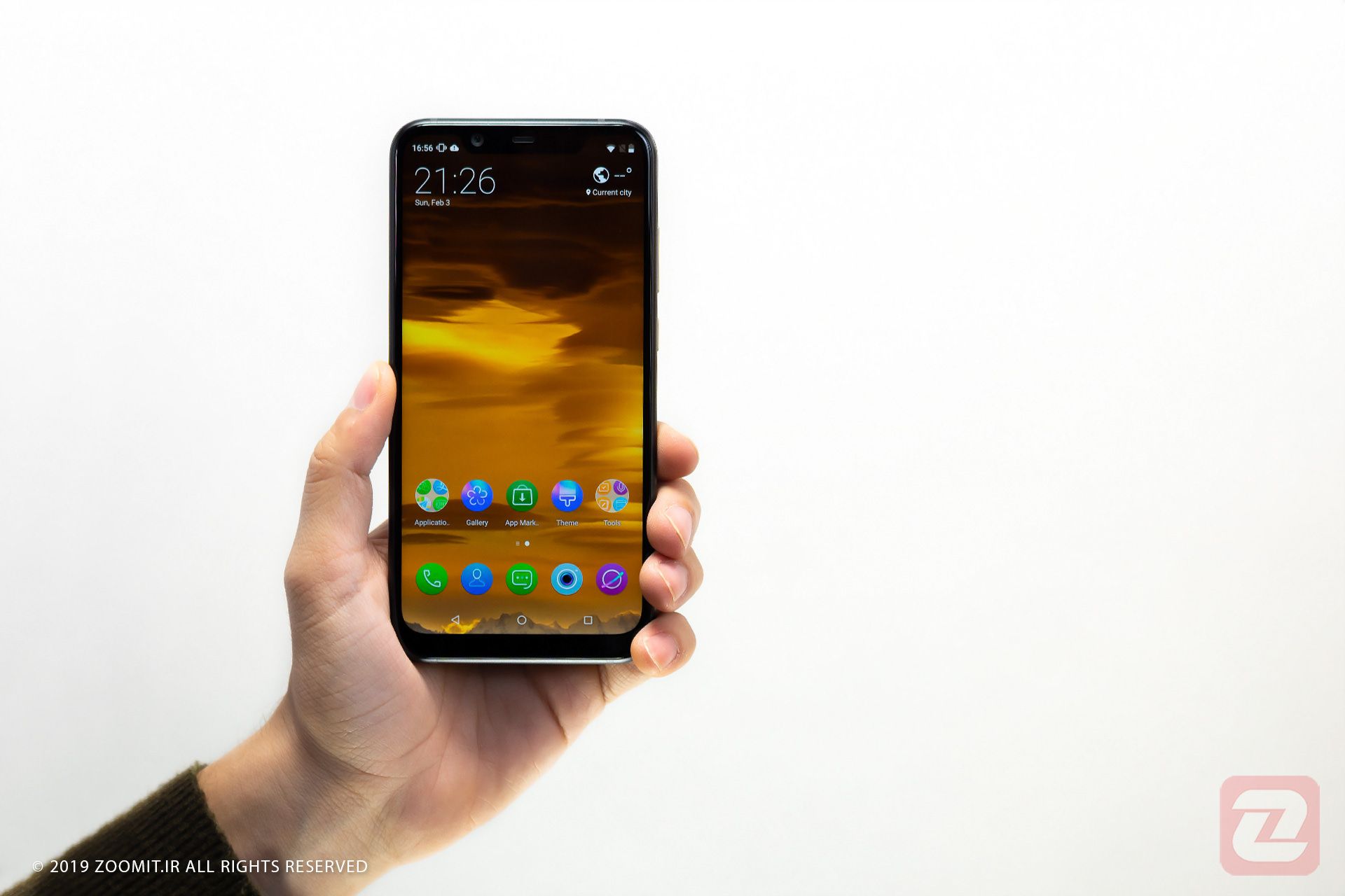 Nokia X7 / Nokia 8.1 in a person's left hand