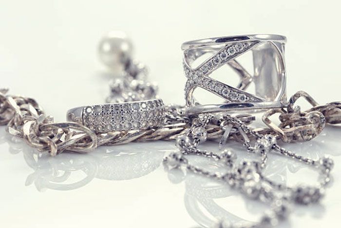 Photography of silver jewelry