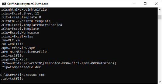 Windows command prompt commands