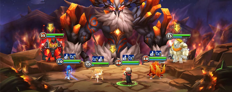 Battle of players with huge bass in Summoners War