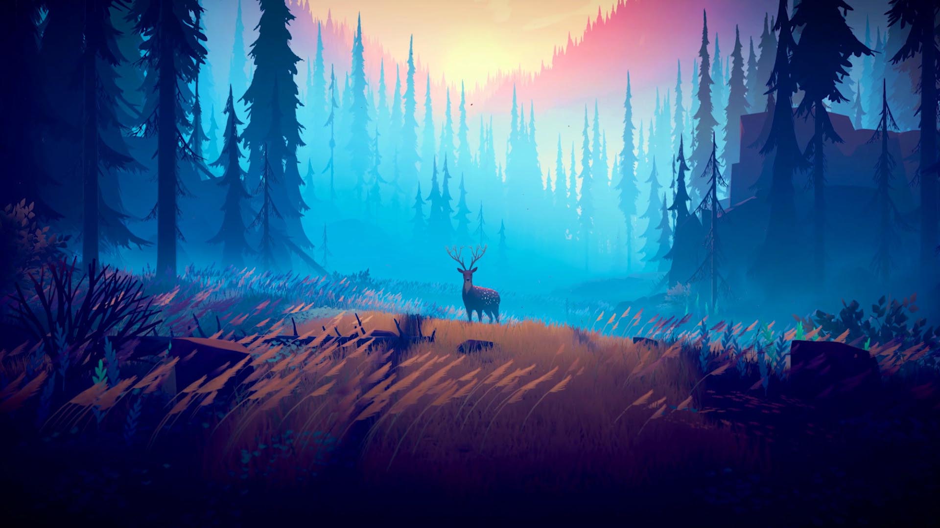 Deer in the forest Game Among Trees