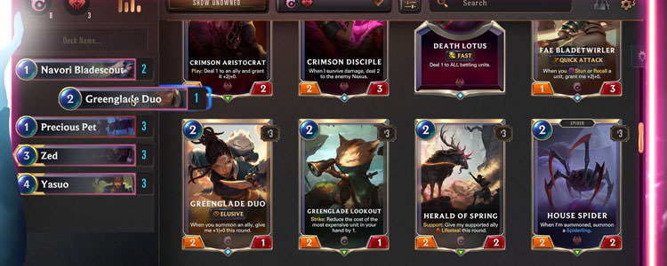 Legends of Runeterra game cards