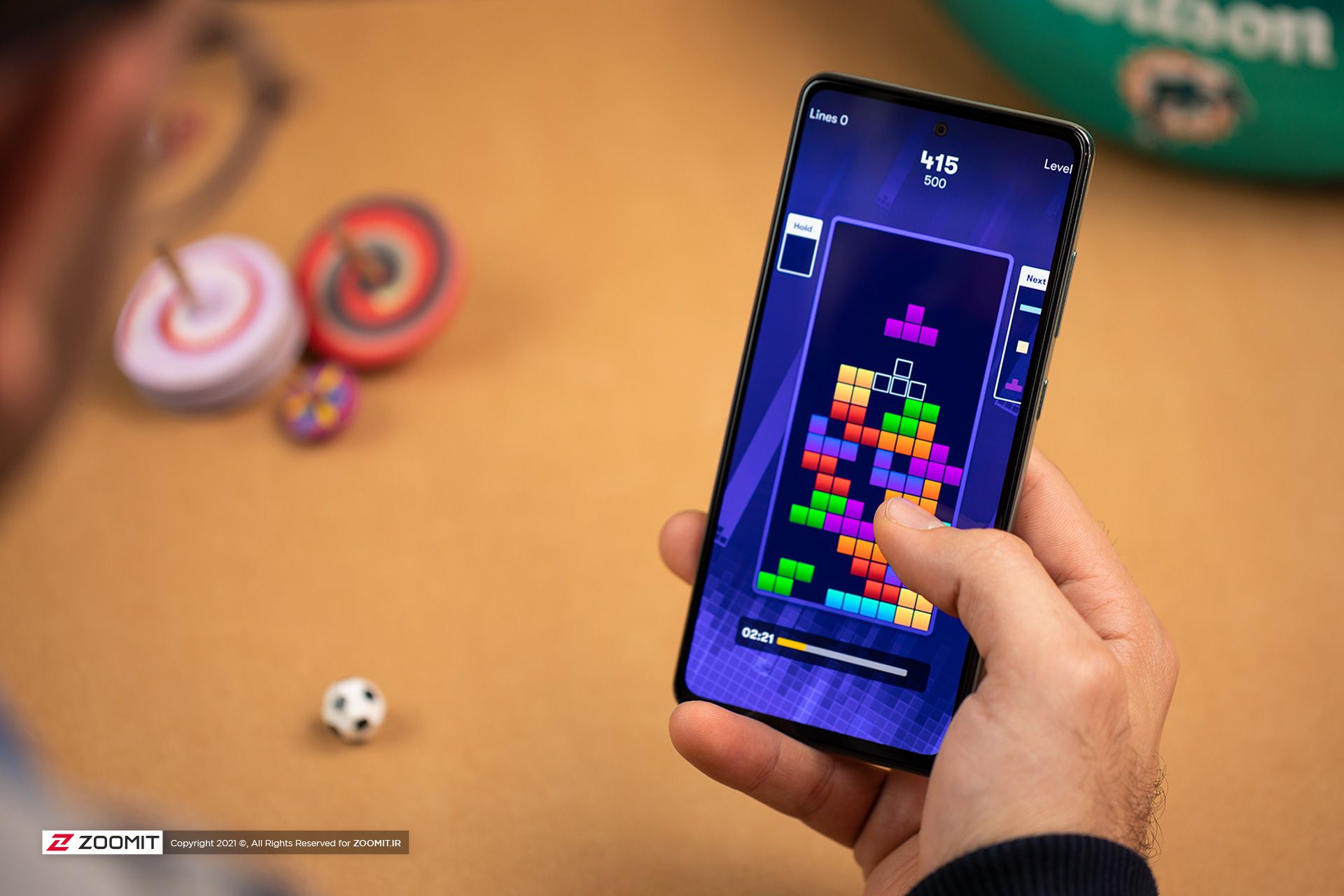 Run Tetris game with Samsung Galaxy A52s