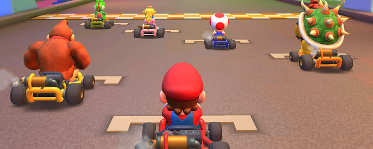 Start the race on the Mario Kart Tour