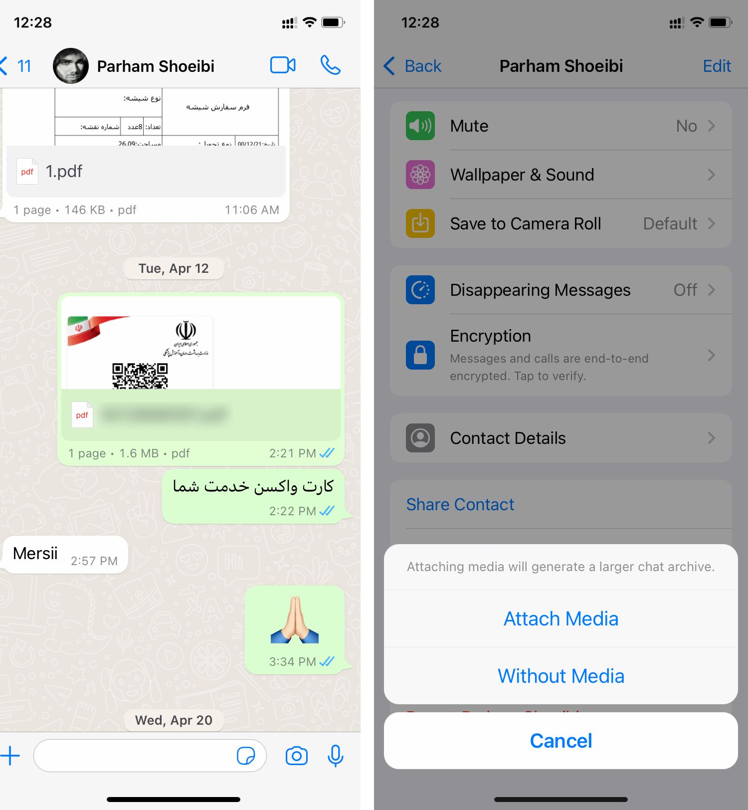 Transfer WhatsApp chat to Telegram on iPhone 1