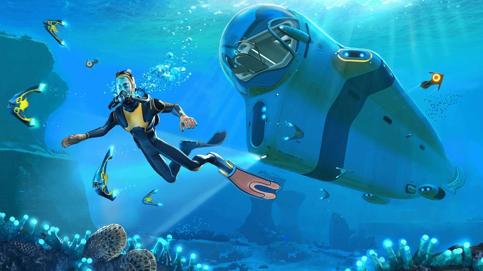 View of the Subnautica game