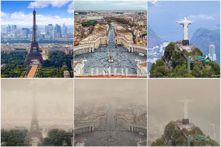 Destruction Of The Most Beautiful Urban Landscapes In The World Due To Air Pollution