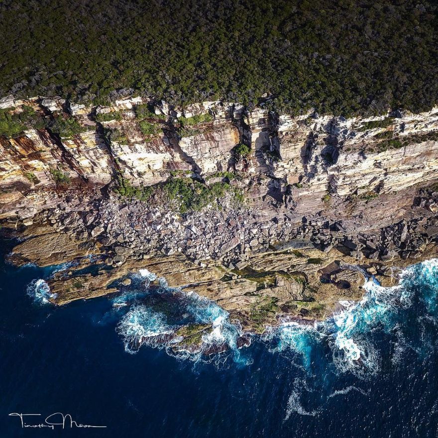 Abstract aerial photography of the coastline / Timothy Moon