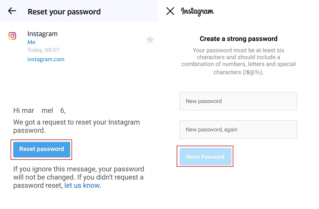Change Instagram password through Instagram app-2
