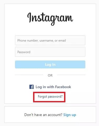 Change Instagram password with phone number -1