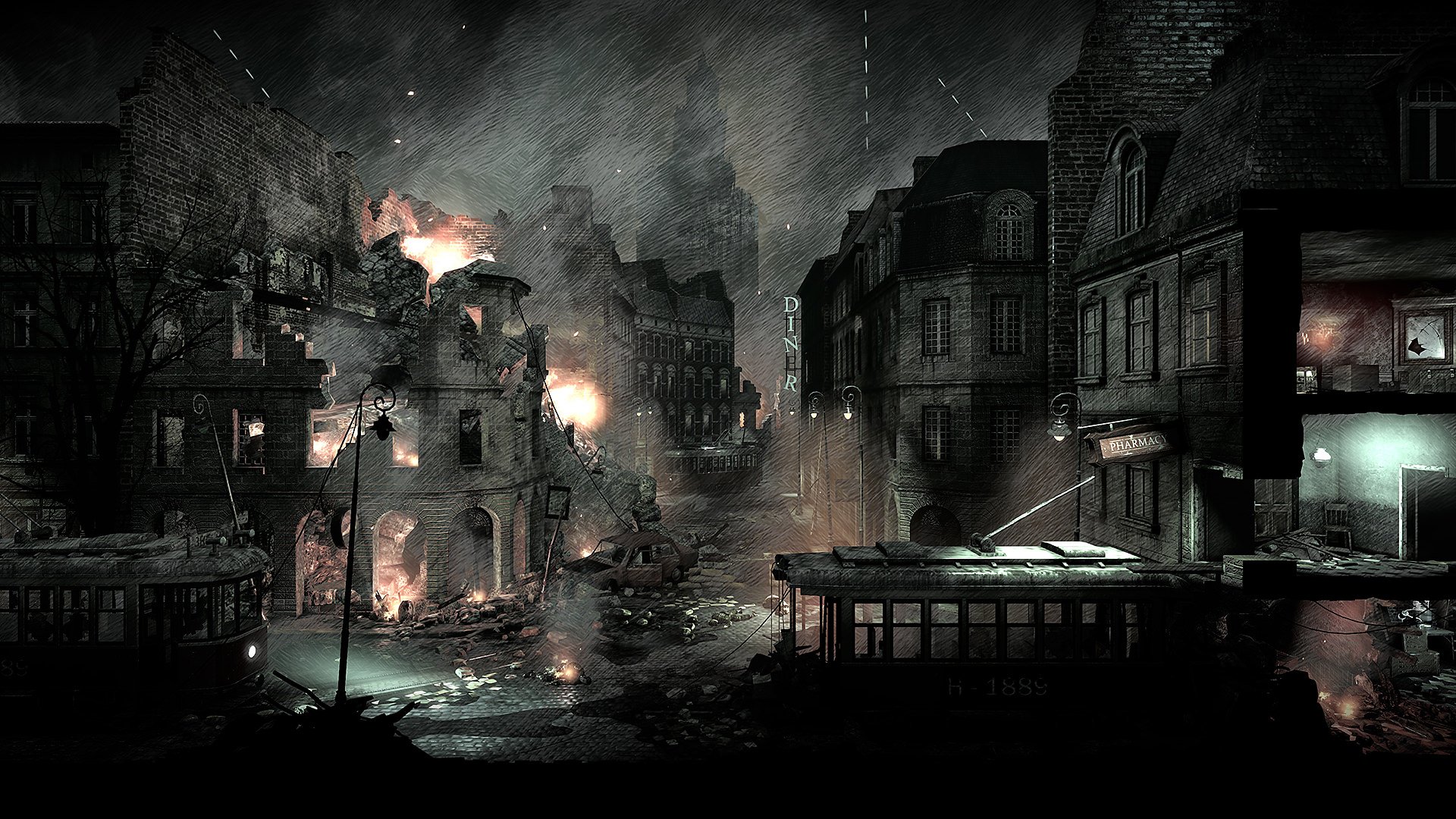 Destroyed city in This War of Mine