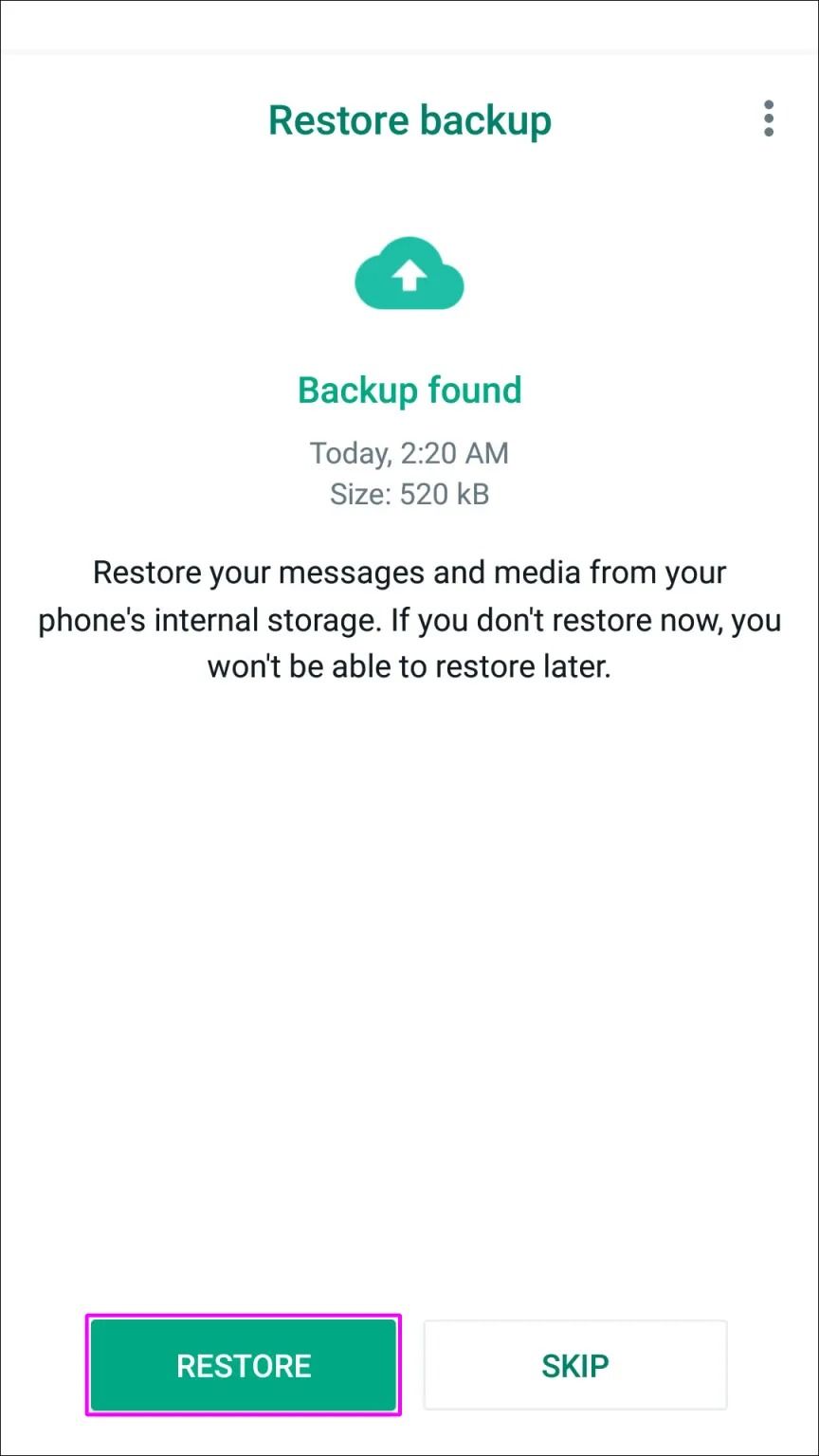 Restore local backup of WhatsApp chats-2