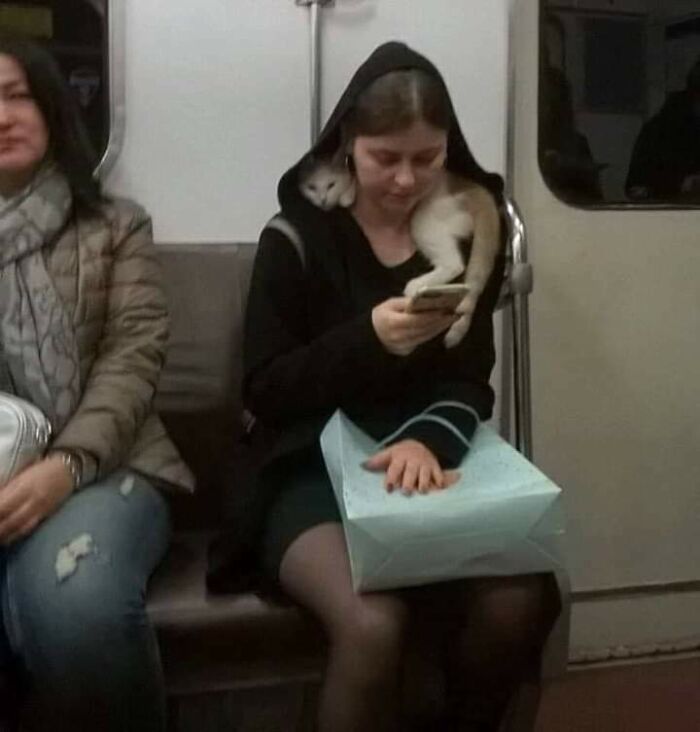 Strange subway passengers