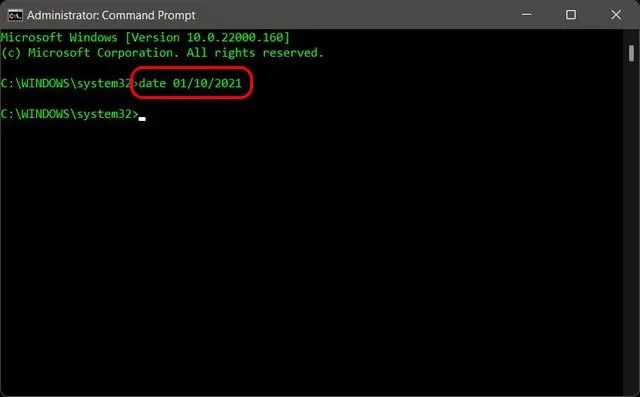 2. How to change the date and time using the command line