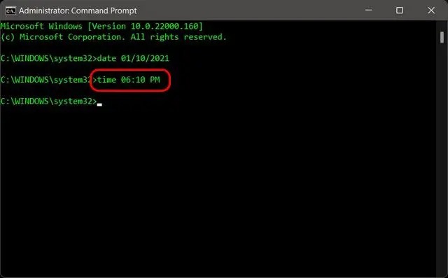 3- How to change the date and time using the command line