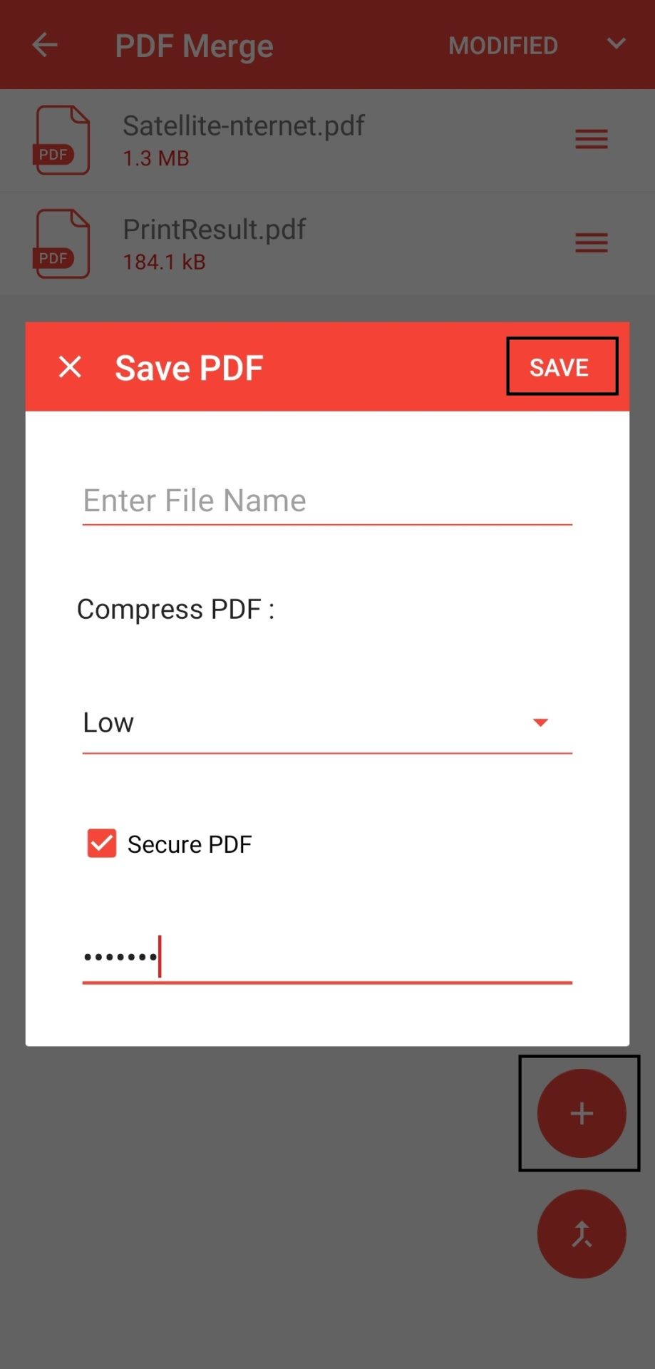 3- Integrating several PDF files in Android with PDF Merge program