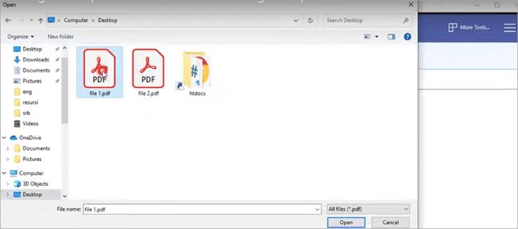 3- Merge several PDF files in Windows PDF Merger & Splitter program