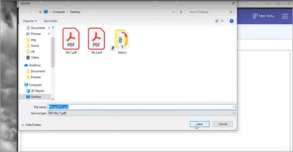 5. Integrate several PDF files in Windows with PDF Merger & Splitter