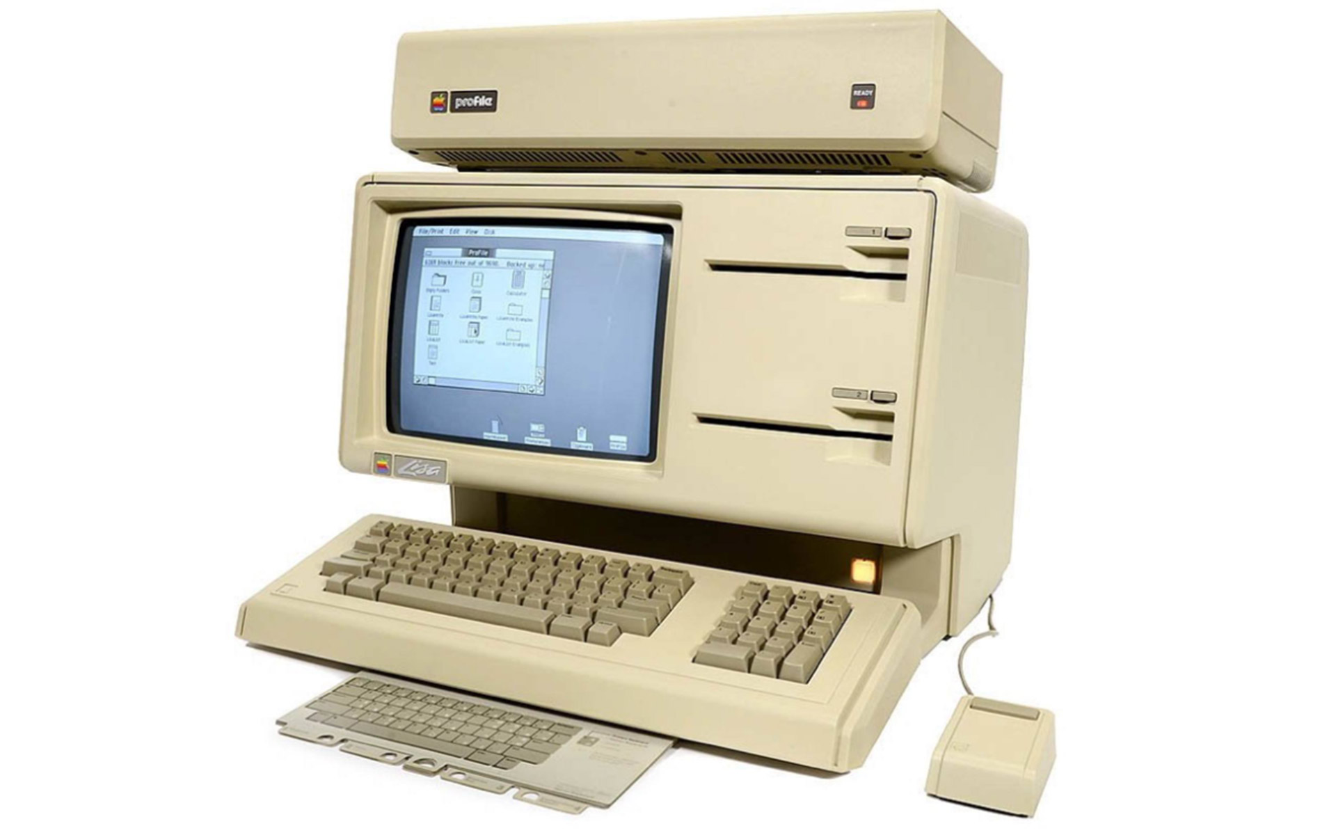 Apple Lisa is an old Apple product along with accessories