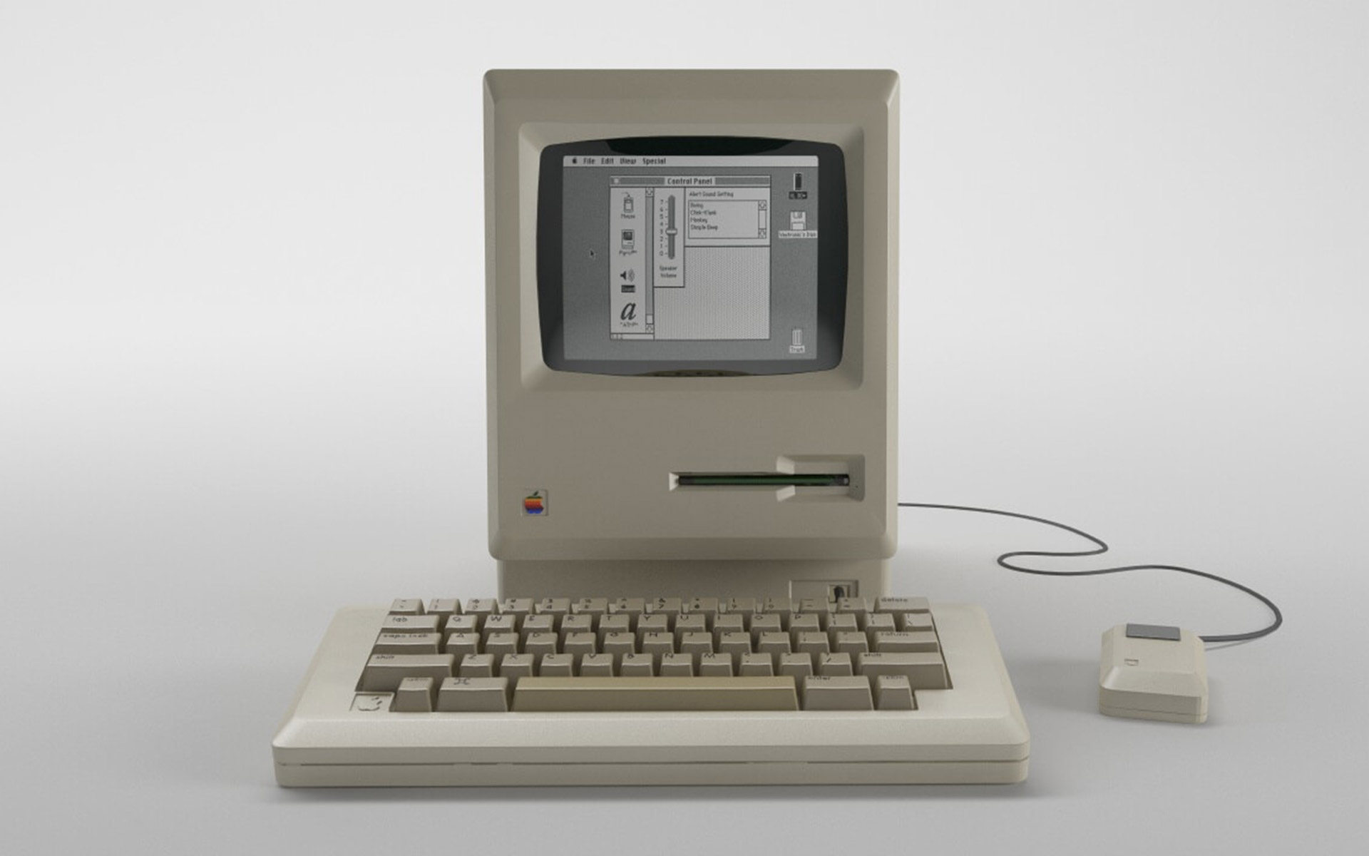 Apple Macintosh from the front