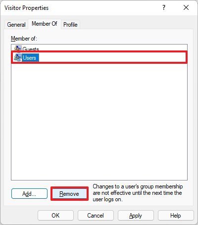 Creating a Windows 11 guest account