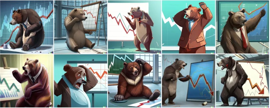 Dall-E / Bear Project vs. Stock Chart
