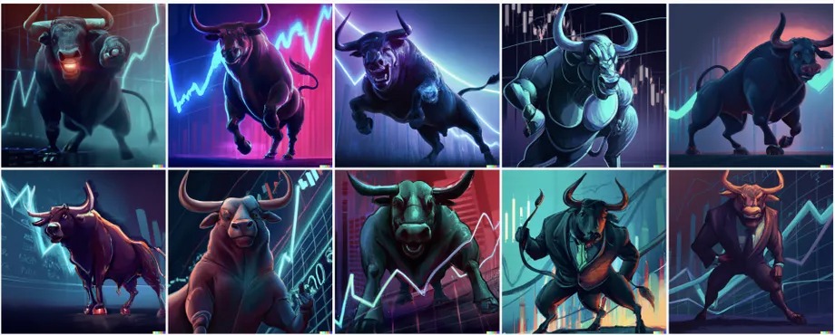 Dall-E / Bull vs. Stock Chart Project