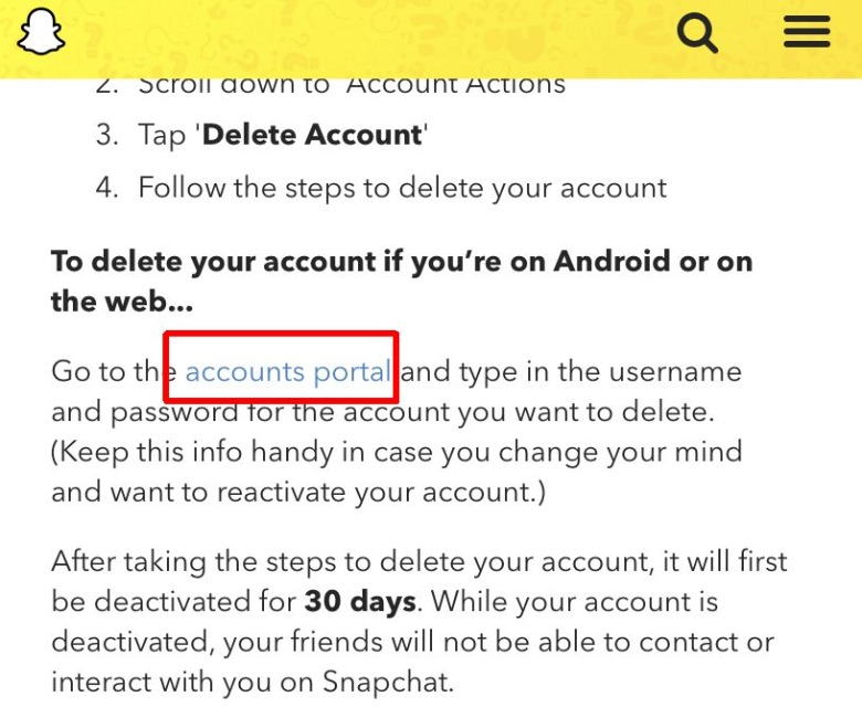 Delete SnapChat account on iPhone and Android-3