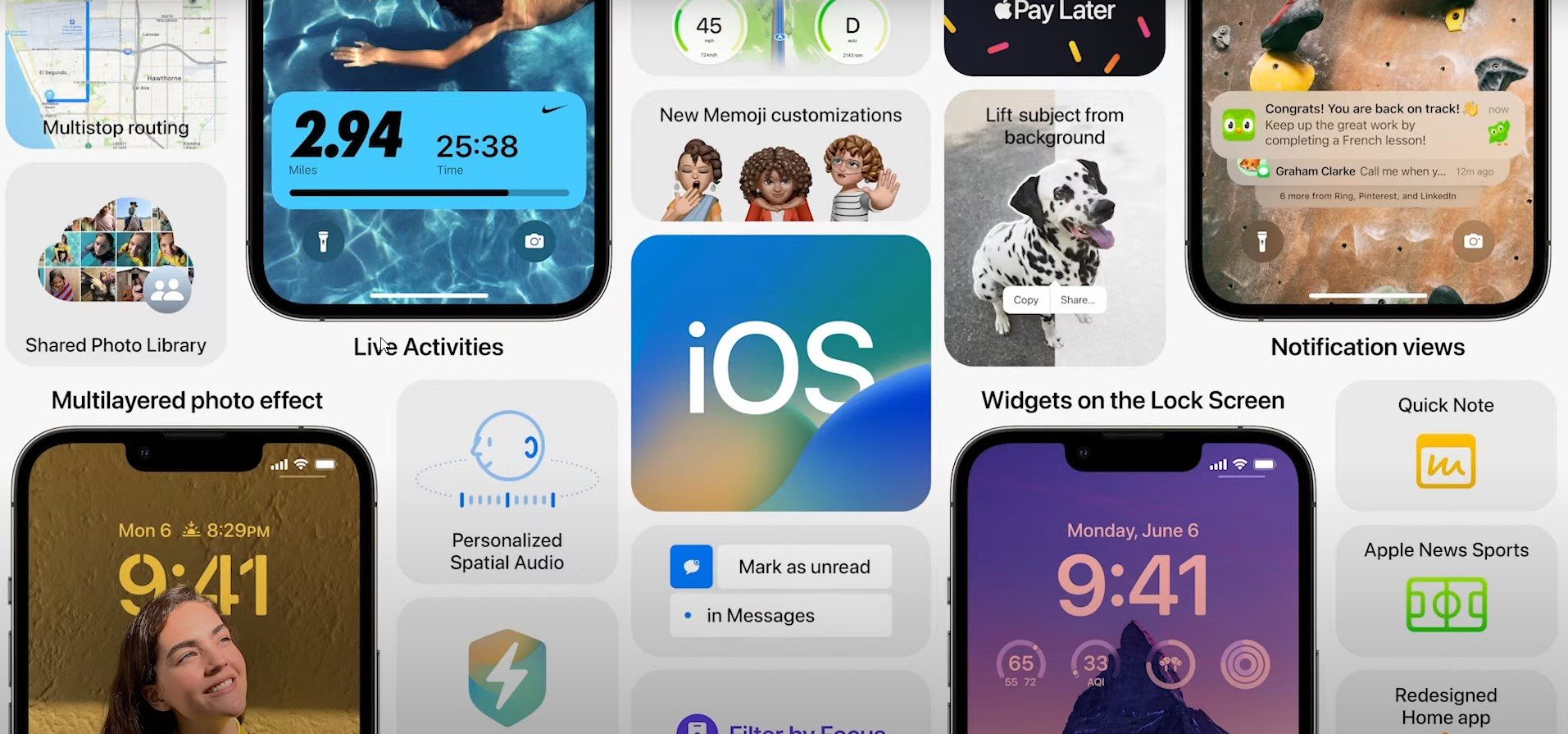 IOS 16 features