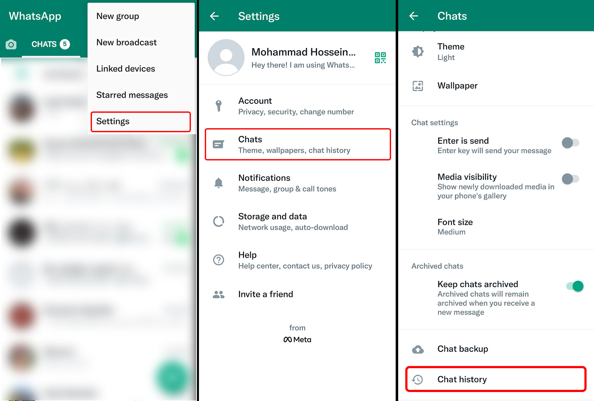Manage storage space in WhatsApp
