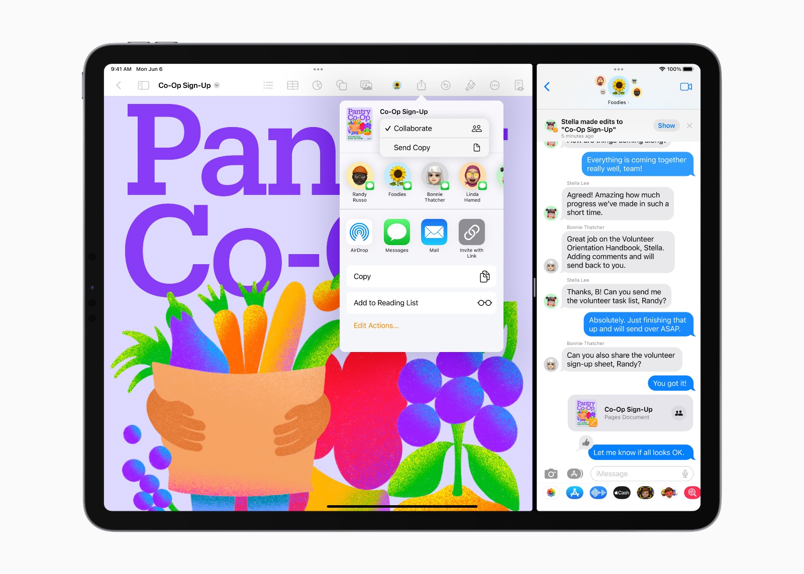 Messages app on iPadOS 16