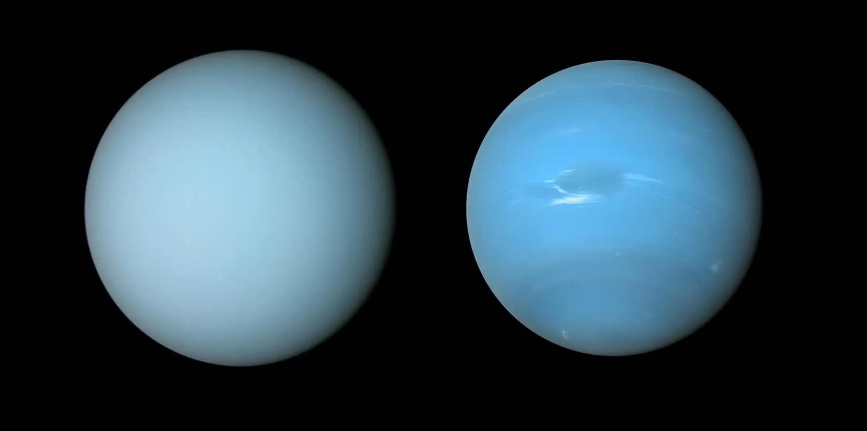 The colors of Neptune and Uranus