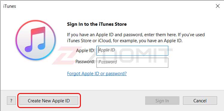 Steps to create an Apple ID using iTunes 3